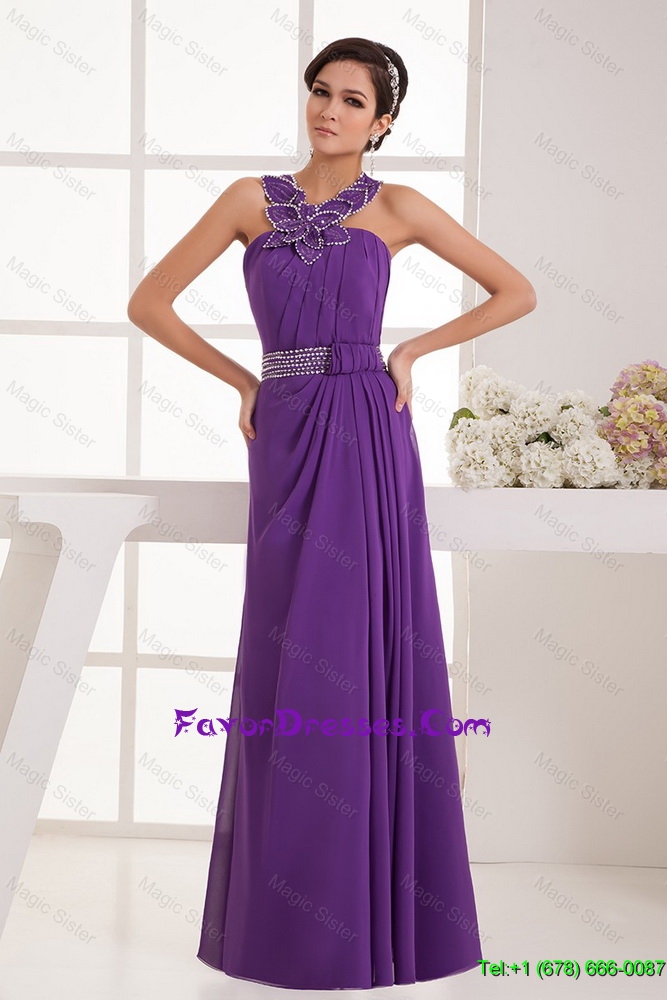 Classical Empire Straps Prom Dresses with Beading