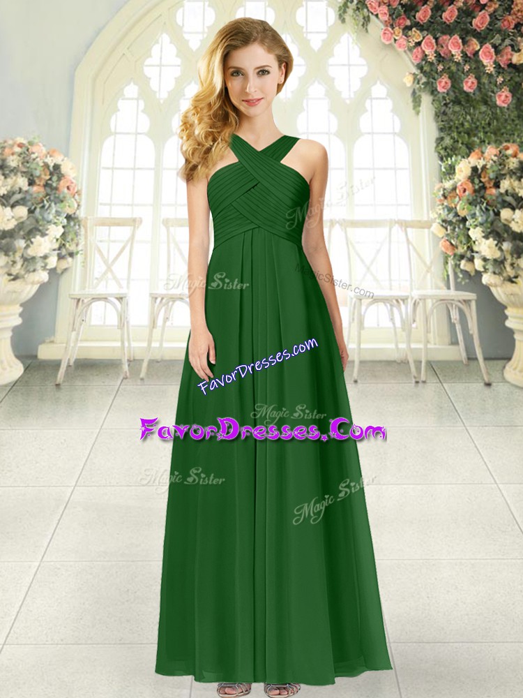 Exquisite Sleeveless Ruching Zipper Prom Dress
