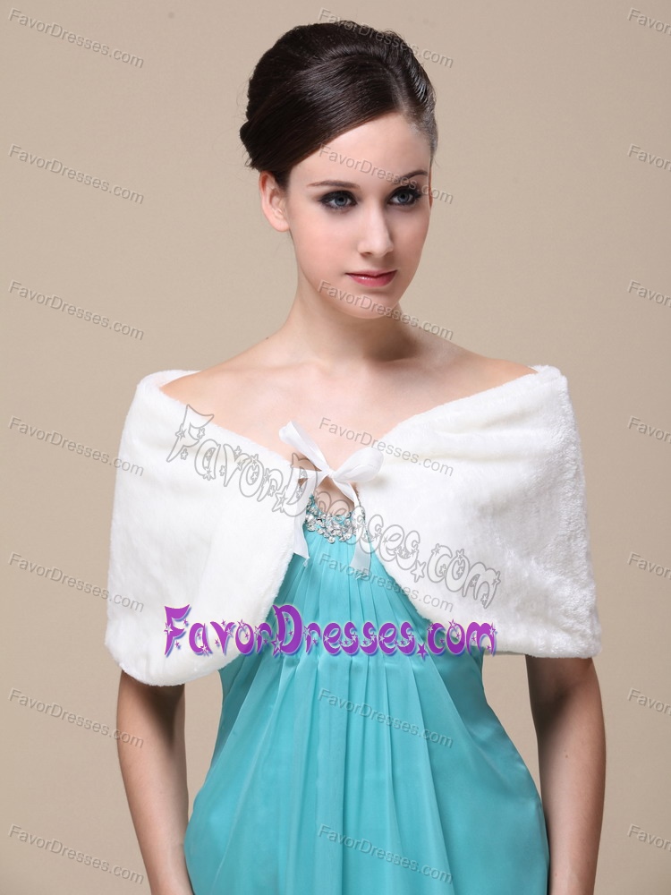 Luxurious Faux Fur Special Occasion / Wedding Shawl On Sale