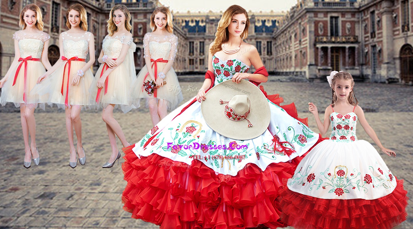 red and white 15 dresses