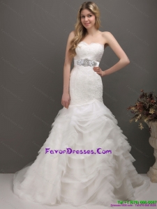 2015 Couture Sweetheart Wedding Dress with Lace and Appliques