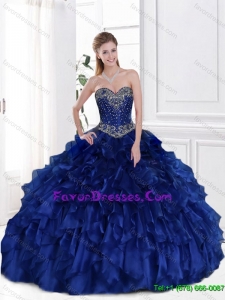 Elegant Royal Blue Sweetheart Quinceanera Dresses for 2016