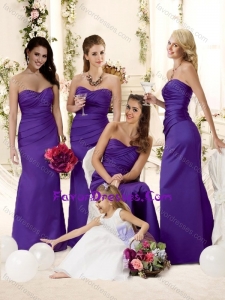 Fashionable Mermaid Floor-length Bridesmaid Dress in Purple
