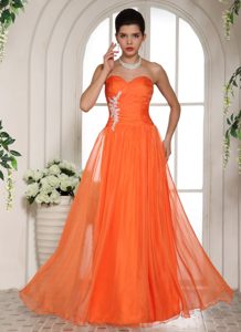 Provocative Prom Graduation Dresses with White Appliques in Orange Red