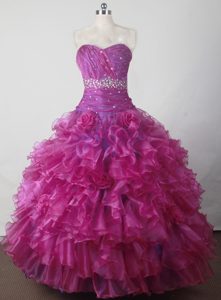 Classical Beaded and Ruffled Long Baby Girl Pageant Dresses with Flowers