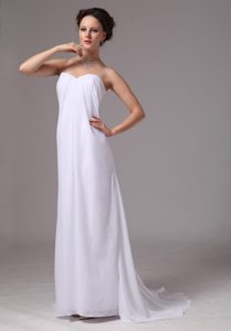 Simple Sweetheart Garden Wedding Dresses With in Chiffon