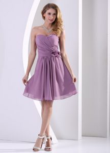 New Customize Sweetheart Ruched Chiffon Bridesmaid Dress in Dark Purple