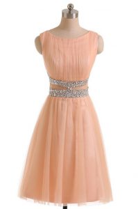 Best Selling Scoop Sleeveless Beading Zipper Prom Dress